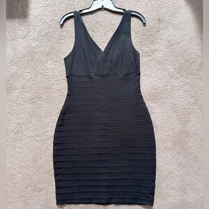 Express surplice bandage sleevelesss dress